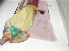 hindi telugu village couple making love passionate hot sex on the floor in saree